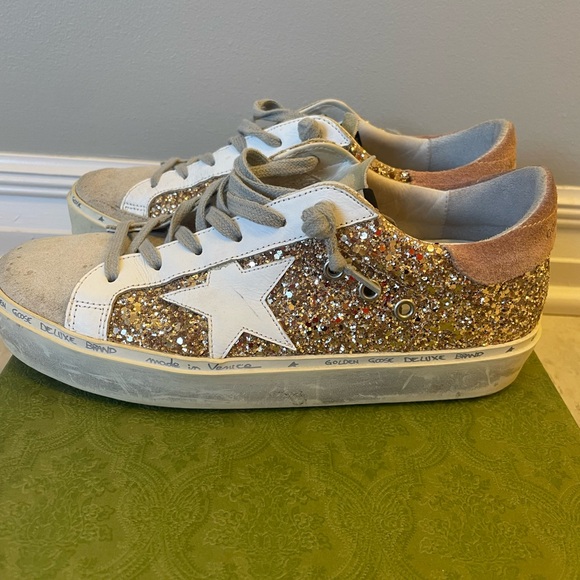 Golden Goose Hi Star Gold Glitter, size 38 - Picture 9 of 9